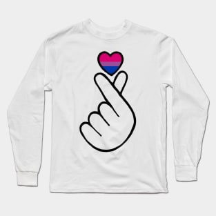 heart fingers - bisexual Long Sleeve T-Shirt